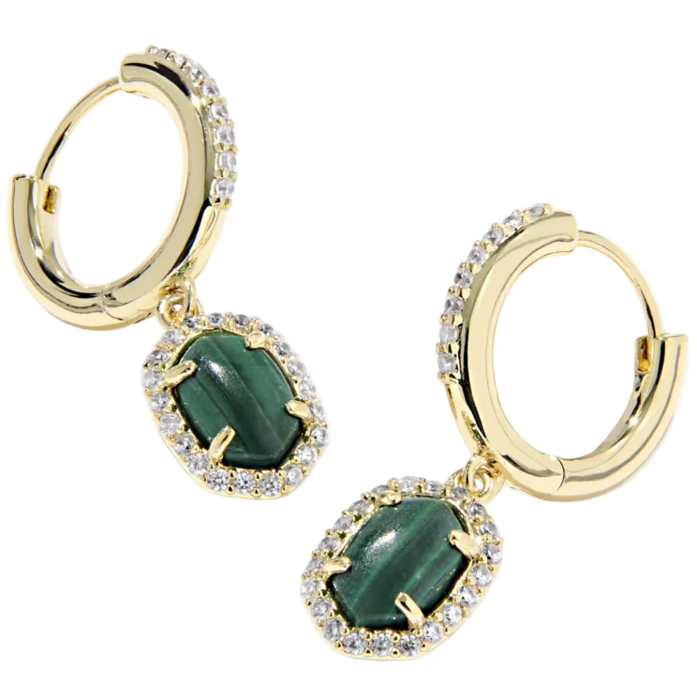 Kendra Scott Daphne Crystal Frame Huggie Earrings - Image 2