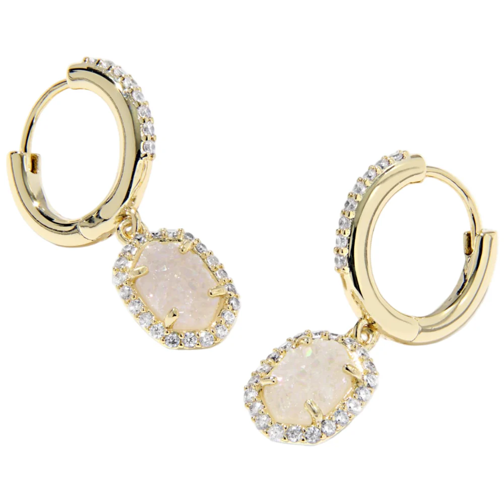 Kendra Scott Daphne Crystal Frame Huggie Earrings - Image 3