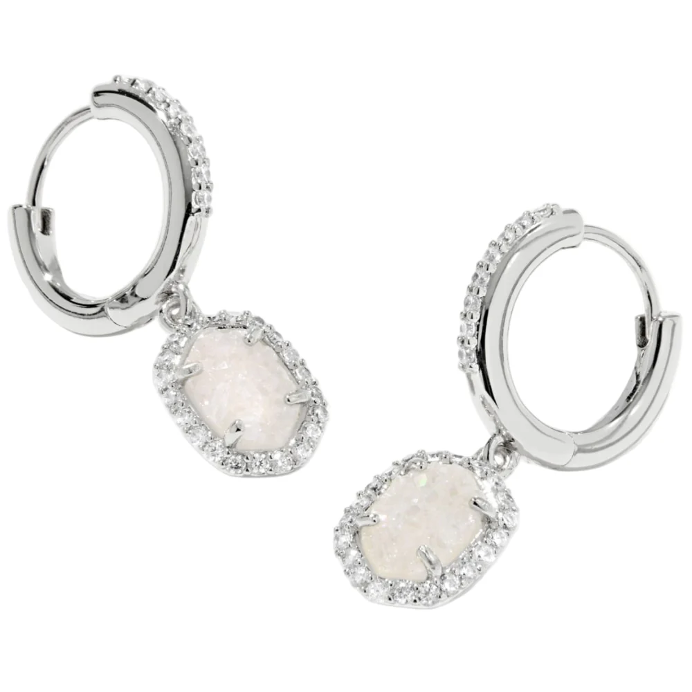 Kendra Scott Daphne Crystal Frame Huggie Earrings - Image 4