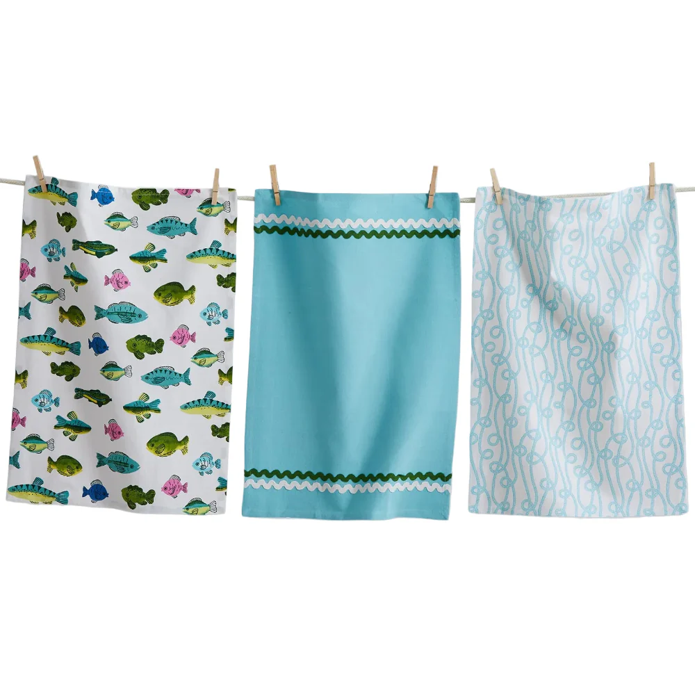 TAG "Make a Splash" Cotton Dish Towels - 3 pc.