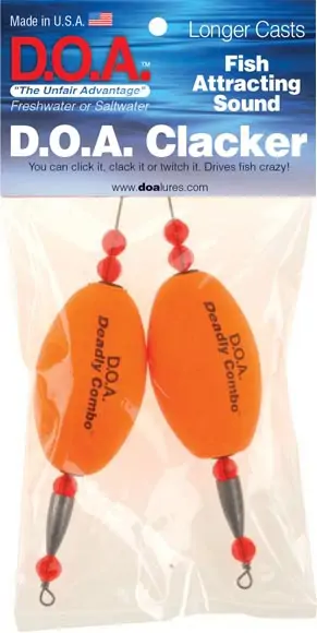 D.O.A. Popping Clacker Floats (Orange) - 2 pc. - Image 2