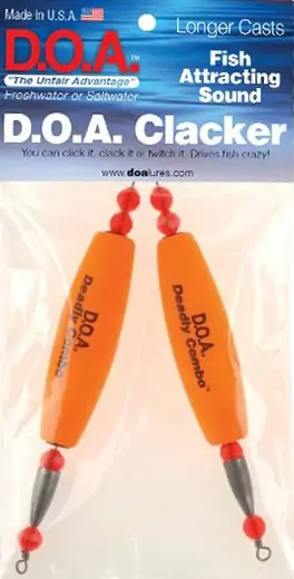 D.O.A. Popping Clacker Floats (Orange) - 2 pc. - Image 3