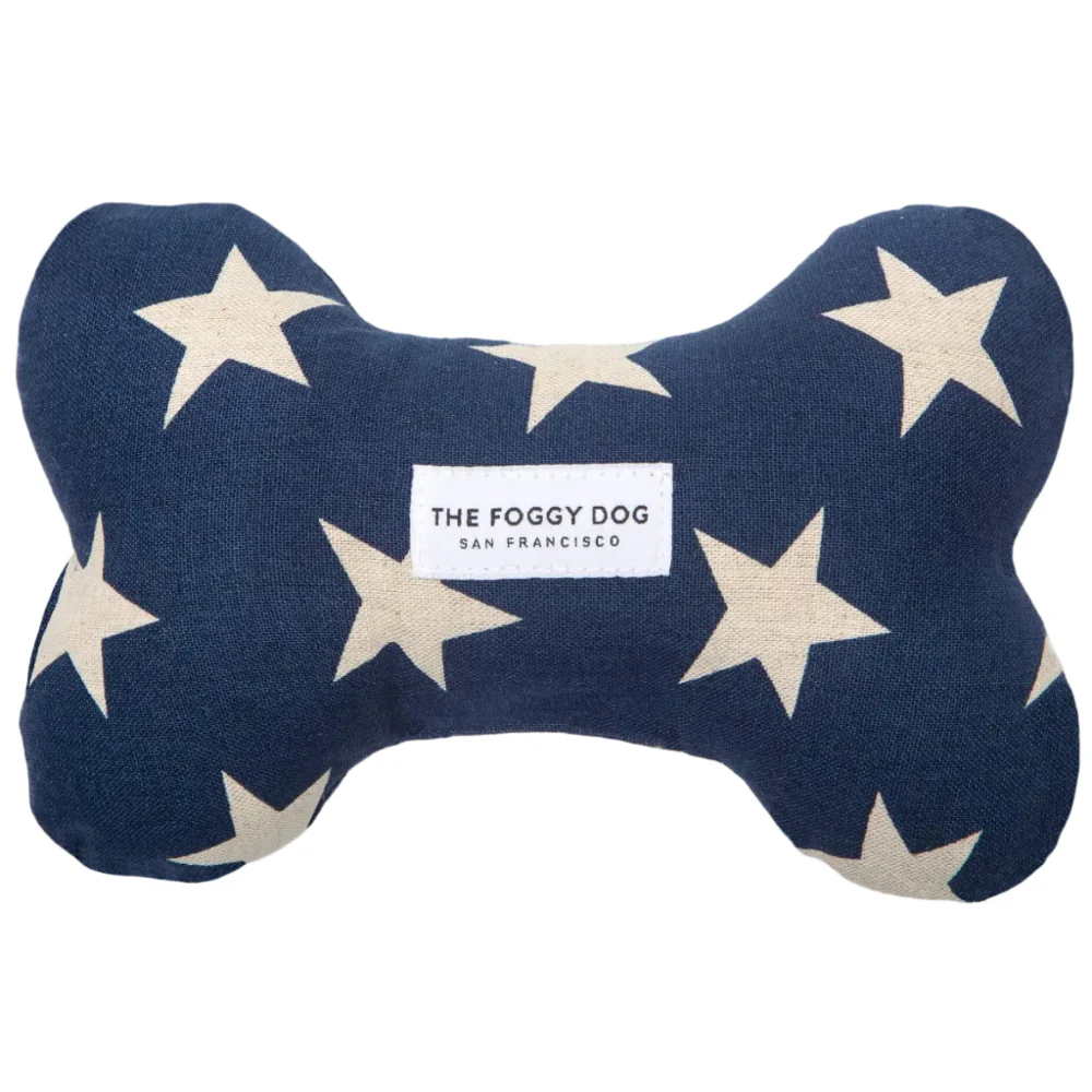 Foggy Dog Cotton Canvas Bone Squeak Toys - Image 10
