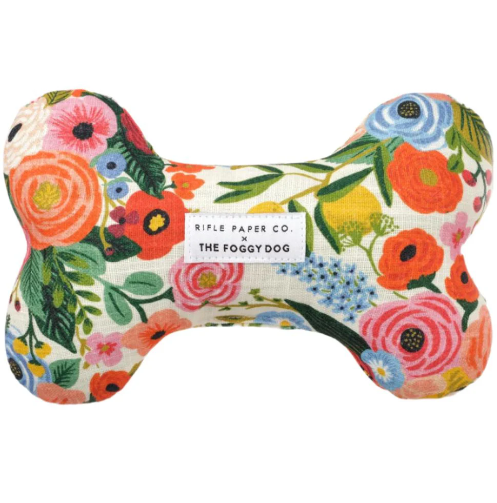 Foggy Dog Cotton Canvas Bone Squeak Toys - Image 4