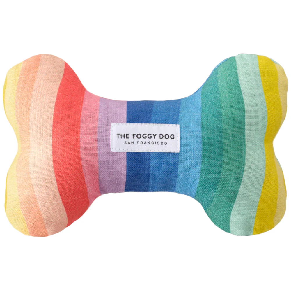 Foggy Dog Cotton Canvas Bone Squeak Toys - Image 6