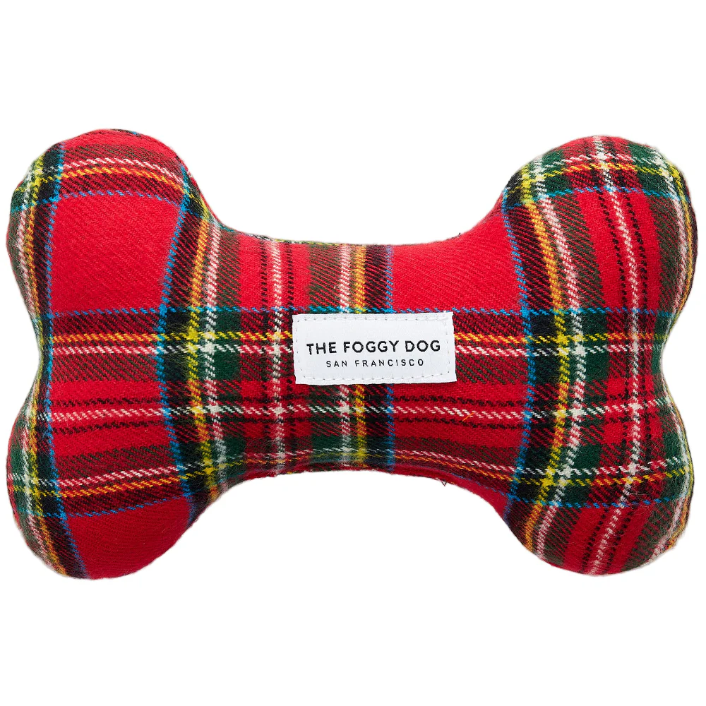 Foggy Dog Cotton Canvas Bone Squeak Toys - Image 9