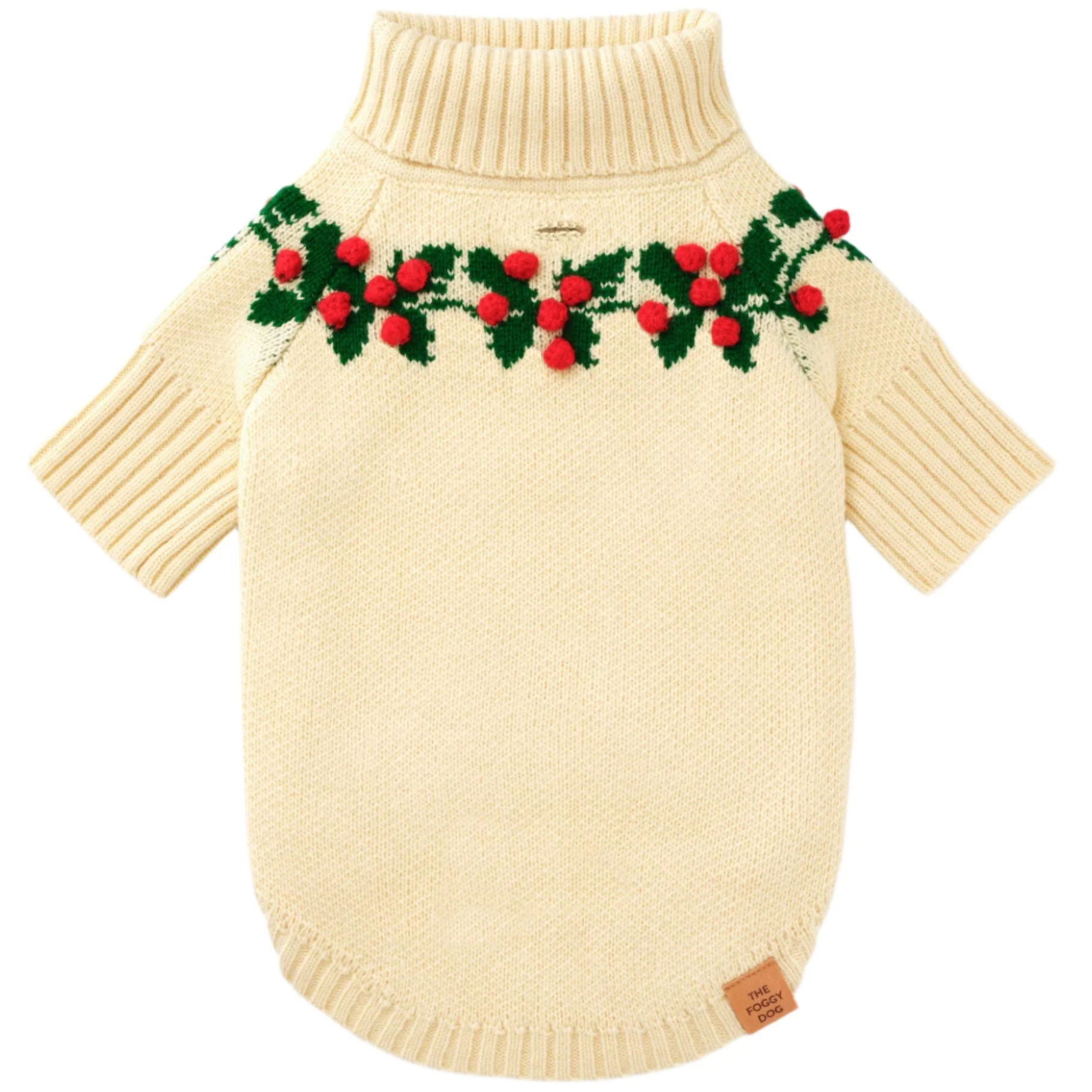 Foggy Dog Holiday Sweater - Holly Bobble - Image 2