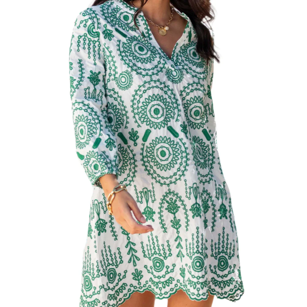 Mersea Edie Embroidered Tunic Dress - Image 3