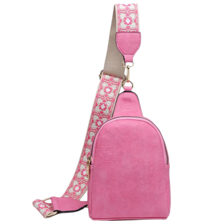 Jen & Co. Ellen Guitar Strap Vegan Leather Sling Bag - Image 10