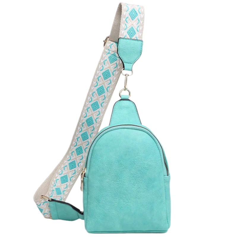 Jen & Co. Ellen Guitar Strap Vegan Leather Sling Bag - Image 11