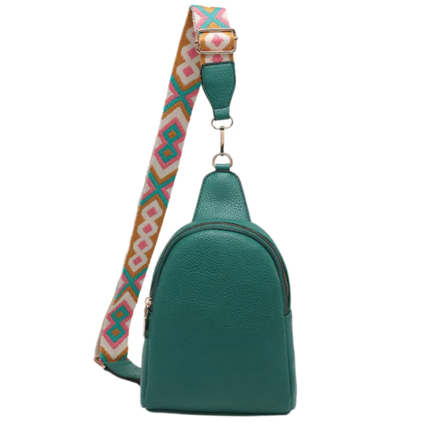 Jen & Co. Ellen Guitar Strap Vegan Leather Sling Bag - Image 13