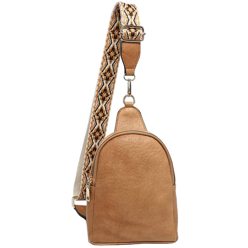 Jen & Co. Ellen Guitar Strap Vegan Leather Sling Bag - Image 15