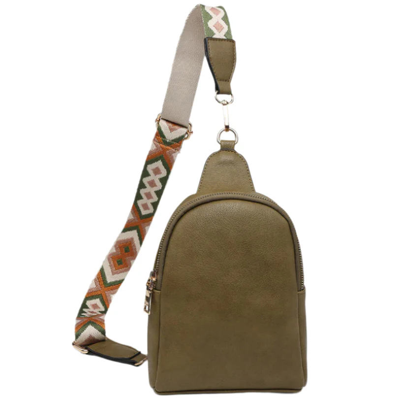 Jen & Co. Ellen Guitar Strap Vegan Leather Sling Bag - Image 9