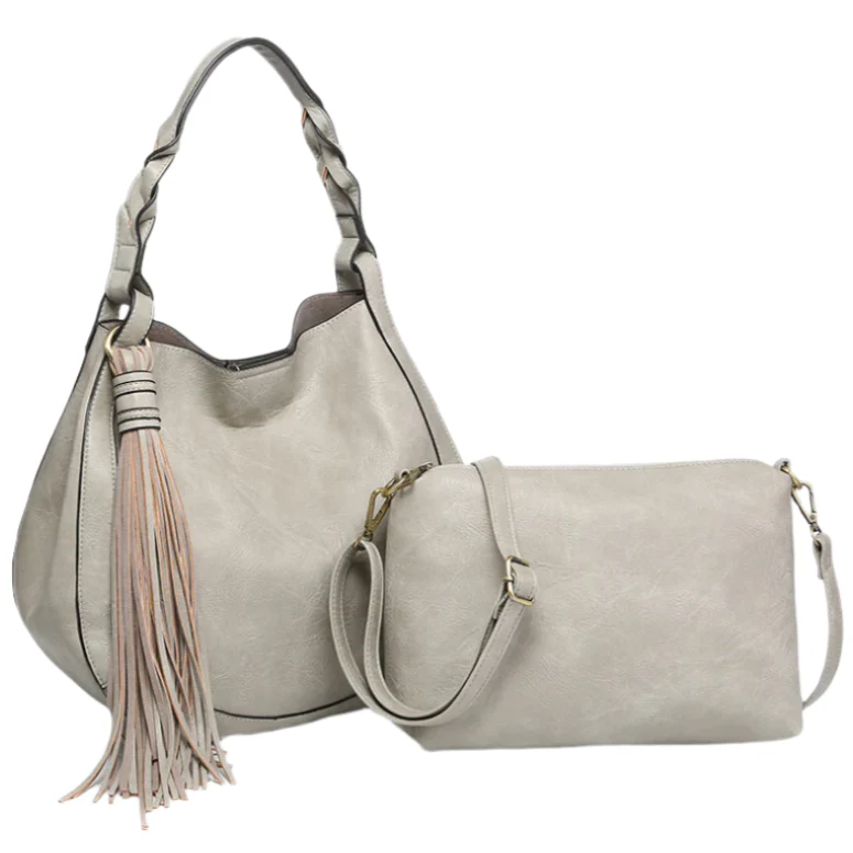 Jen & Co. Eloise Tassel Vegan Leather Hobo Bag - Image 2
