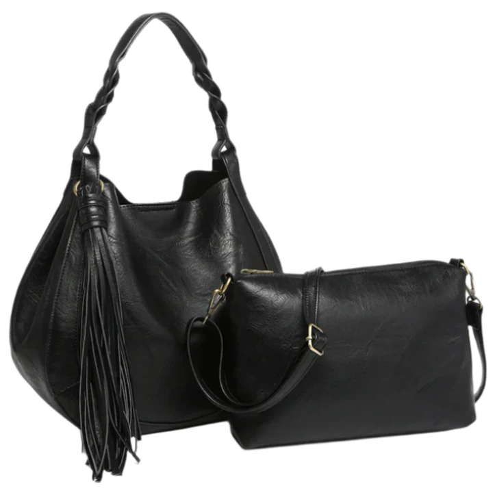 Jen & Co. Eloise Tassel Vegan Leather Hobo Bag - Image 4