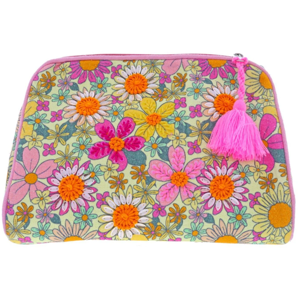 Jane Marie Cotton Zipper Travel Pouch - 8.5" x 11" - Image 2