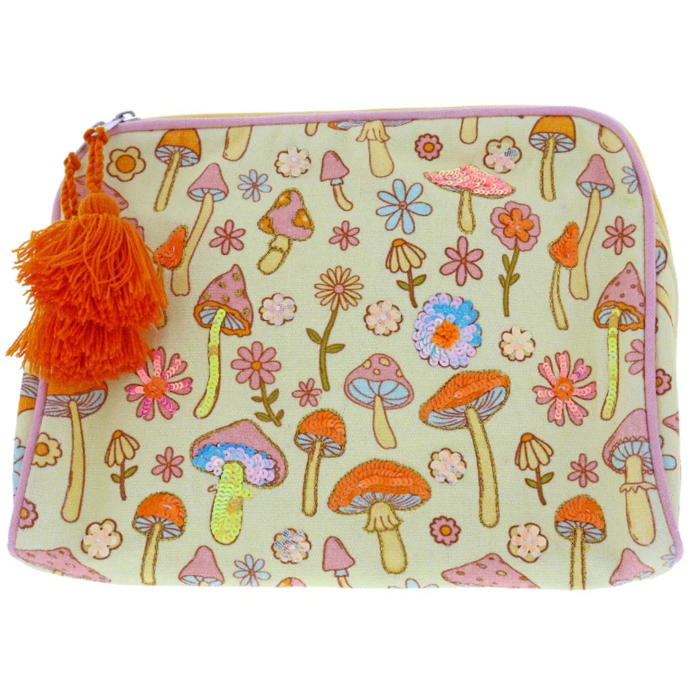Jane Marie Cotton Zipper Travel Pouch - 8.5" x 11" - Image 3