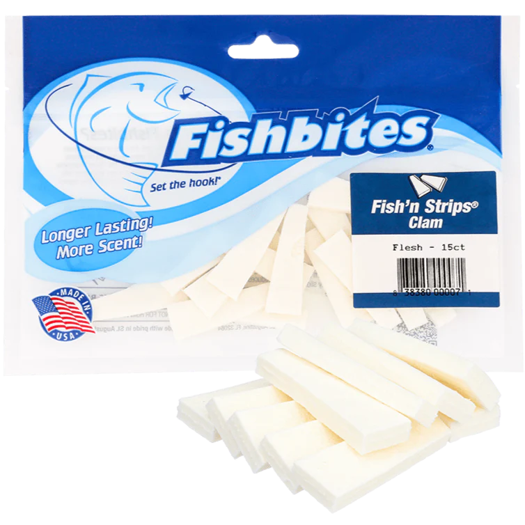 Fishbites Fish'n Strips Bait (Clam) - 15 pc. - Image 2