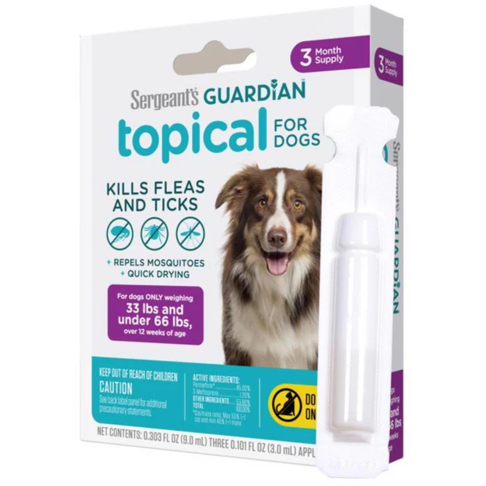 Sergeant's Guardian Flea & Tick Treatment (Dog) - 3 pc. - Image 2