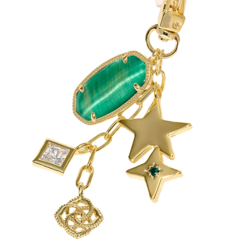 Kendra Scott Gold & Crystal Game Day Bag Charm - Image 2