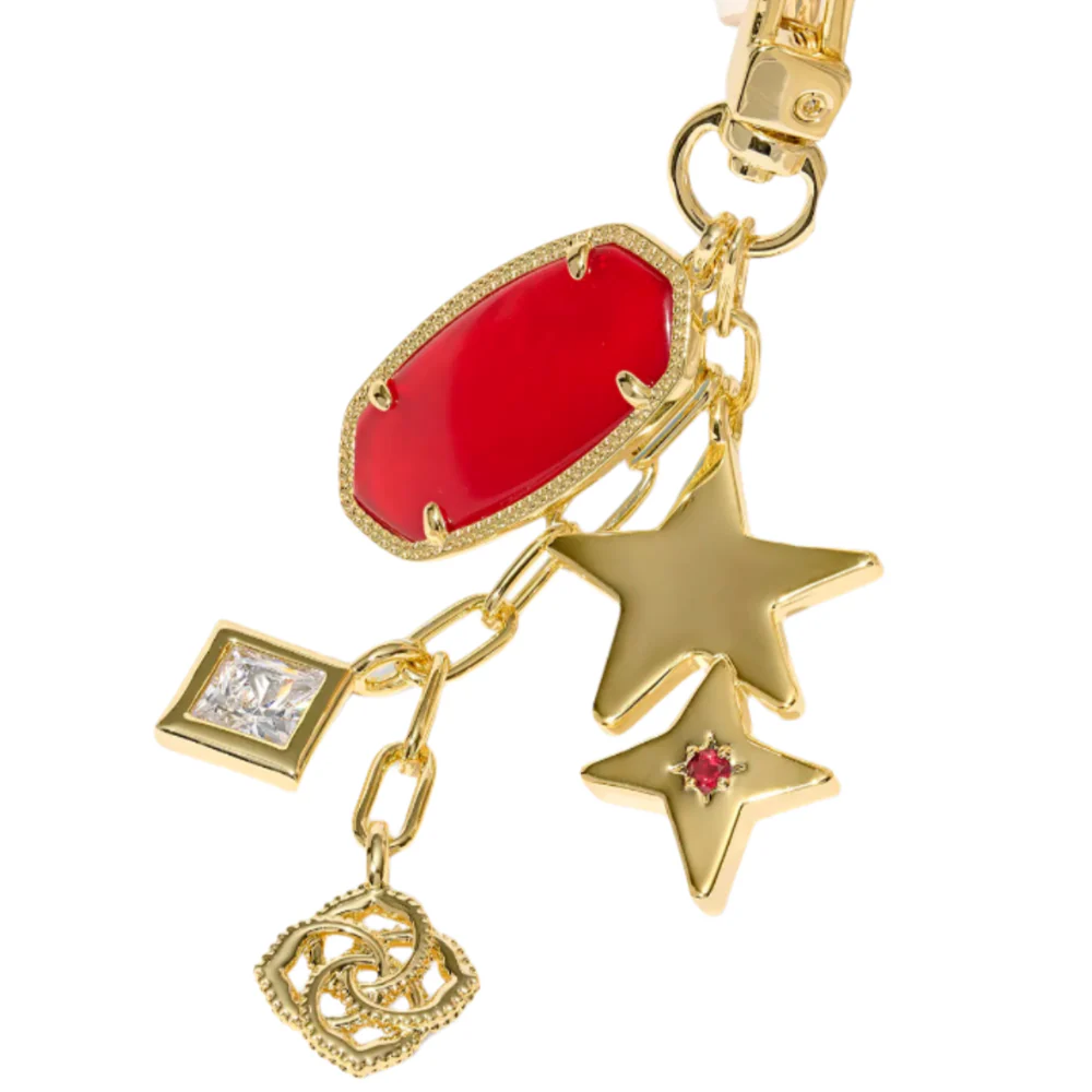 Kendra Scott Gold & Crystal Game Day Bag Charm - Image 3