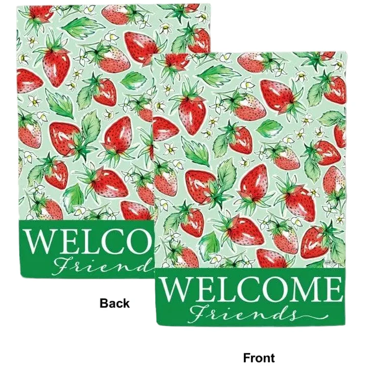 Amanda Klein Double-Sided Polyester "Welcome" Garden Flags - 12" x 18" - Image 2