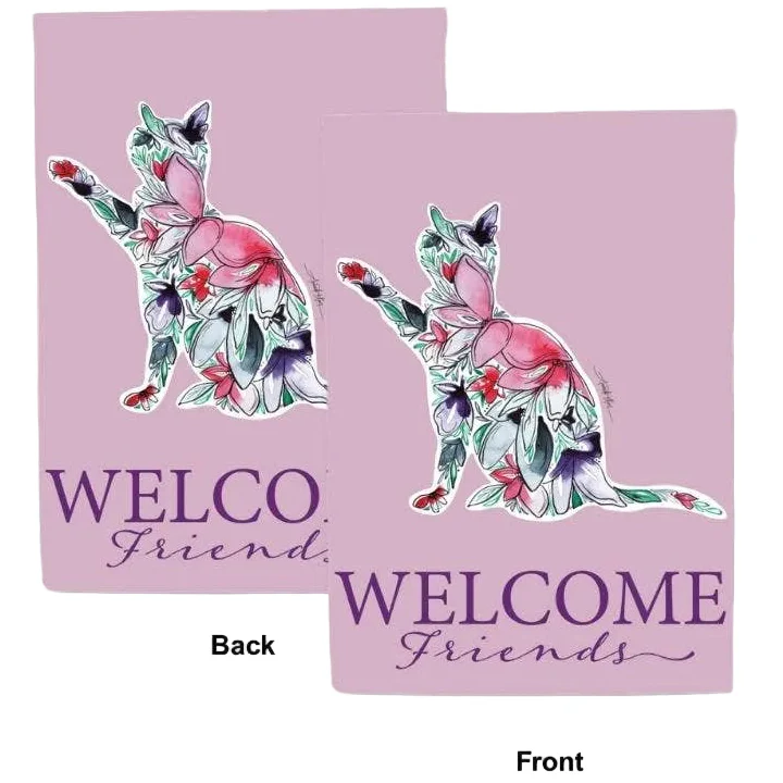 Amanda Klein Double-Sided Polyester "Welcome" Garden Flags - 12" x 18" - Image 3
