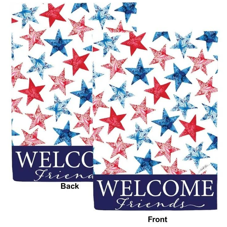 Amanda Klein Double-Sided Polyester "Welcome" Garden Flags - 12" x 18" - Image 4