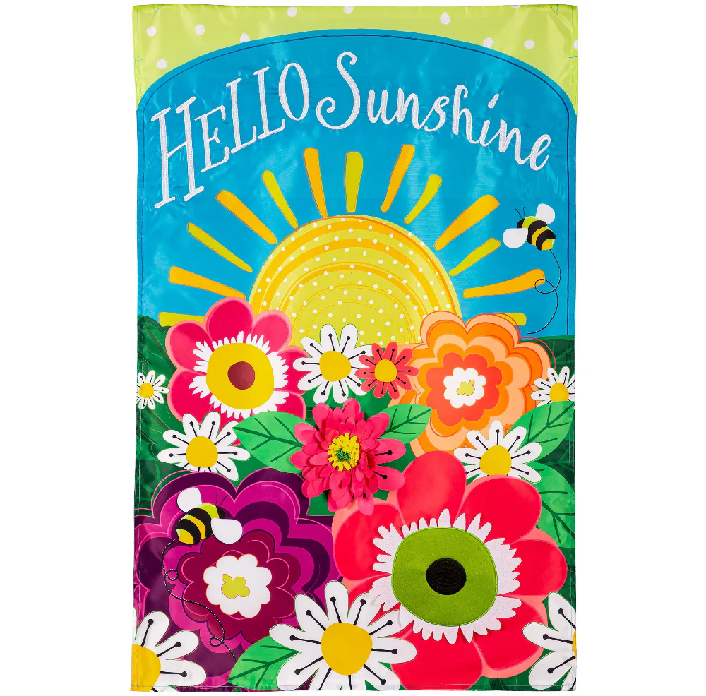 Evergreen Floral Themed House Flags - 28" x 44" - Image 3