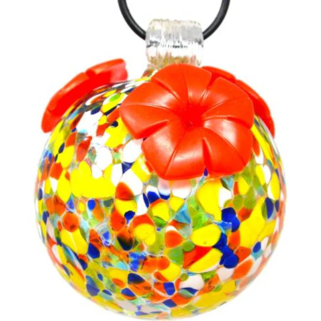 Backyard Essentials Hand-Blown Glass Sphere Hummingbird Feeders - 8 oz. - Image 3