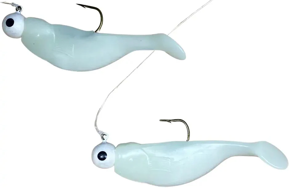 H&H Swimming Shad Double Rig Glow Lures - 1/16 oz. to 1/4 oz. - Image 2