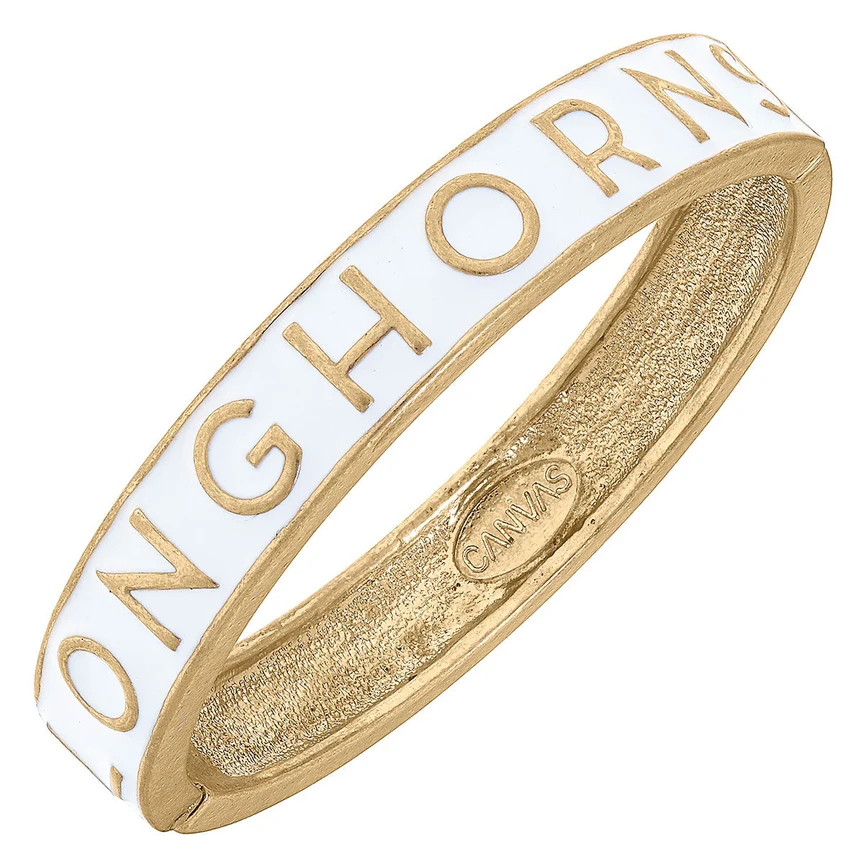 Texas Longhorns Enamel Hinge Bangle - Image 2