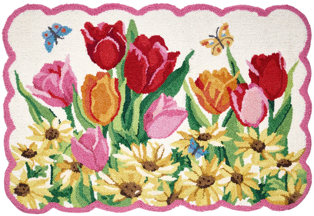 Peking Handicraft Hook-and-Loop Wool Rugs - 2' x 3' - Image 11
