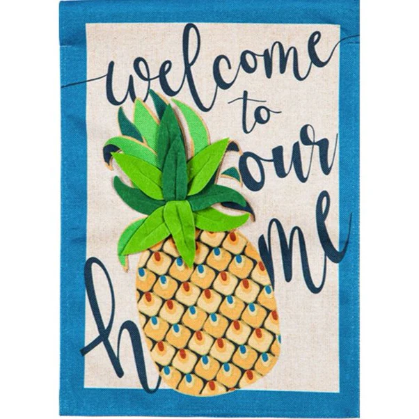 Evergreen "Welcome" Themed House Flags - 28" x 44" - Image 10