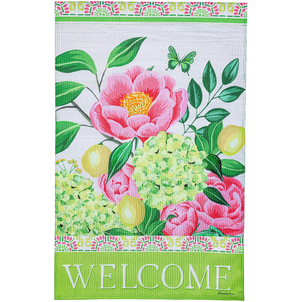 Evergreen "Welcome" Themed House Flags - 28" x 44" - Image 11