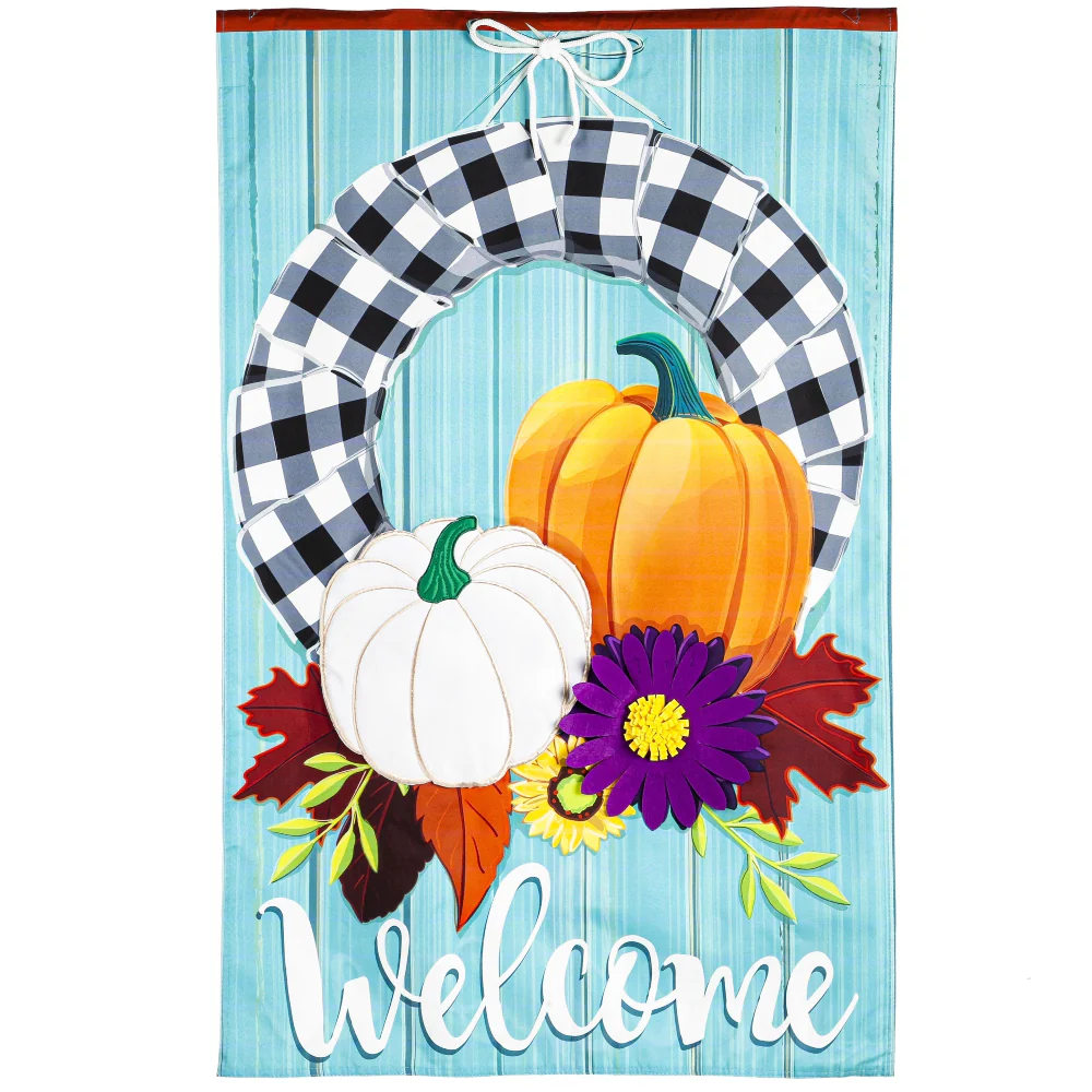 Evergreen "Welcome" Themed House Flags - 28" x 44" - Image 16