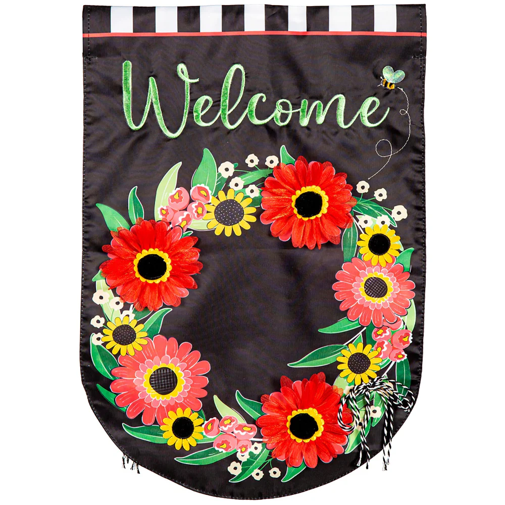Evergreen "Welcome" Themed House Flags - 28" x 44" - Image 23