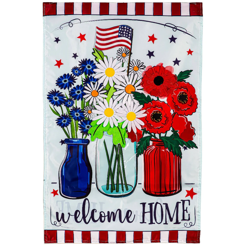 Evergreen "Welcome" Themed House Flags - 28" x 44" - Image 32