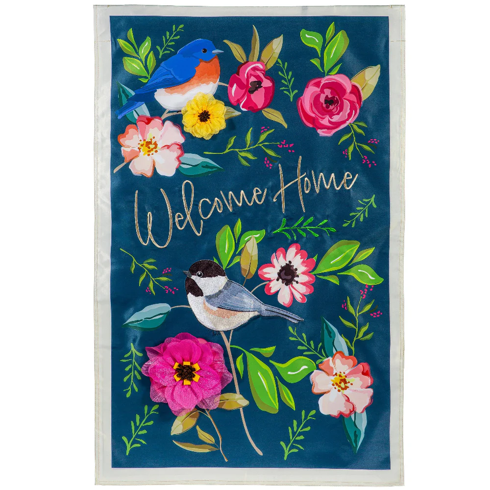 Evergreen "Welcome" Themed House Flags - 28" x 44" - Image 34