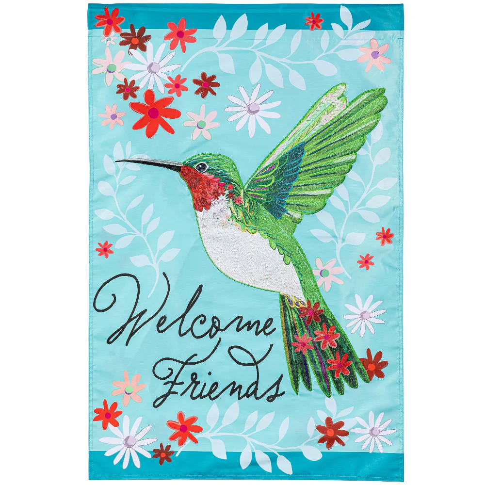 Evergreen "Welcome" Themed House Flags - 28" x 44" - Image 4