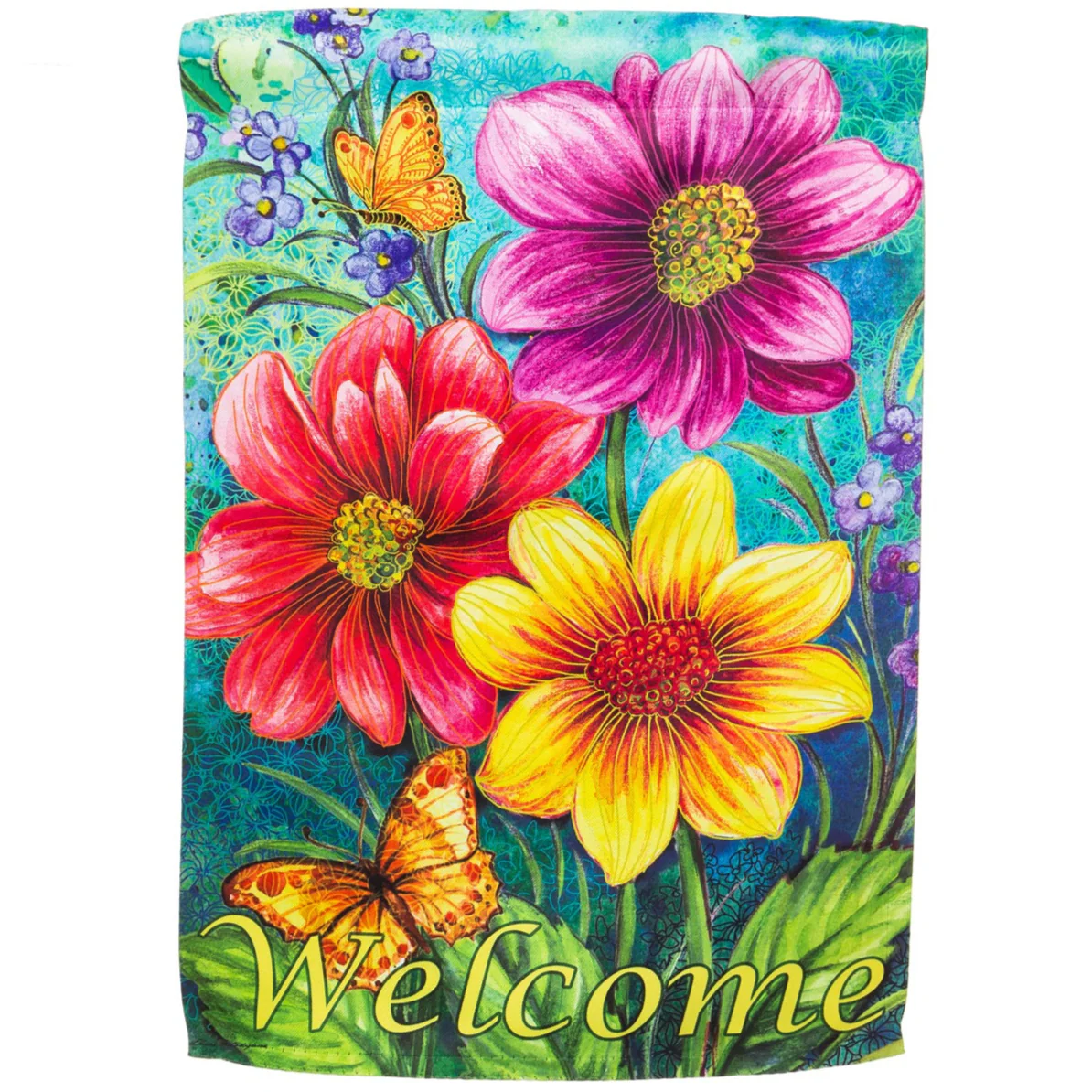 Evergreen "Welcome" Themed House Flags - 28" x 44" - Image 6