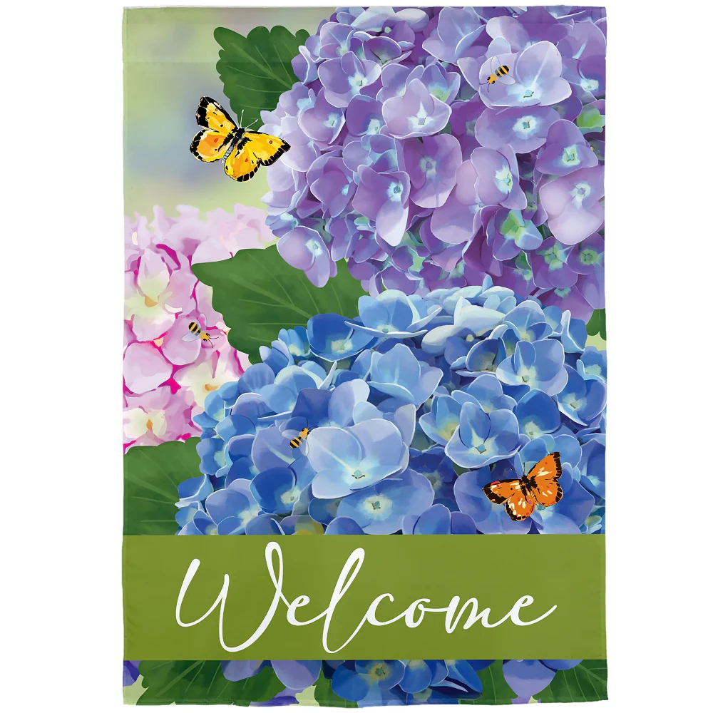 Evergreen "Welcome" Themed House Flags - 28" x 44" - Image 9