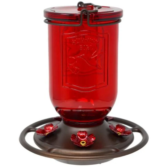 Backyard Essentials Ruby Glass Hummingbird Feeders - Image 2