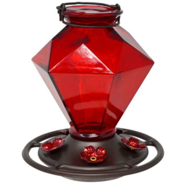 Backyard Essentials Ruby Glass Hummingbird Feeders - Image 3