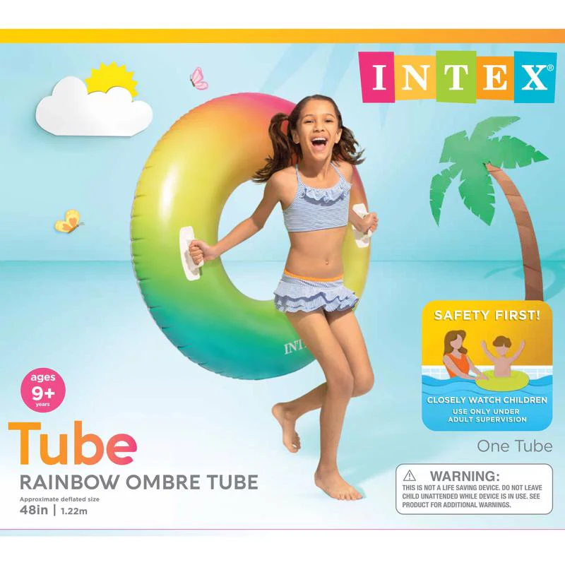 Intex Vinyl Inflatable Color Whirl Floating Tube - 48" - Image 2