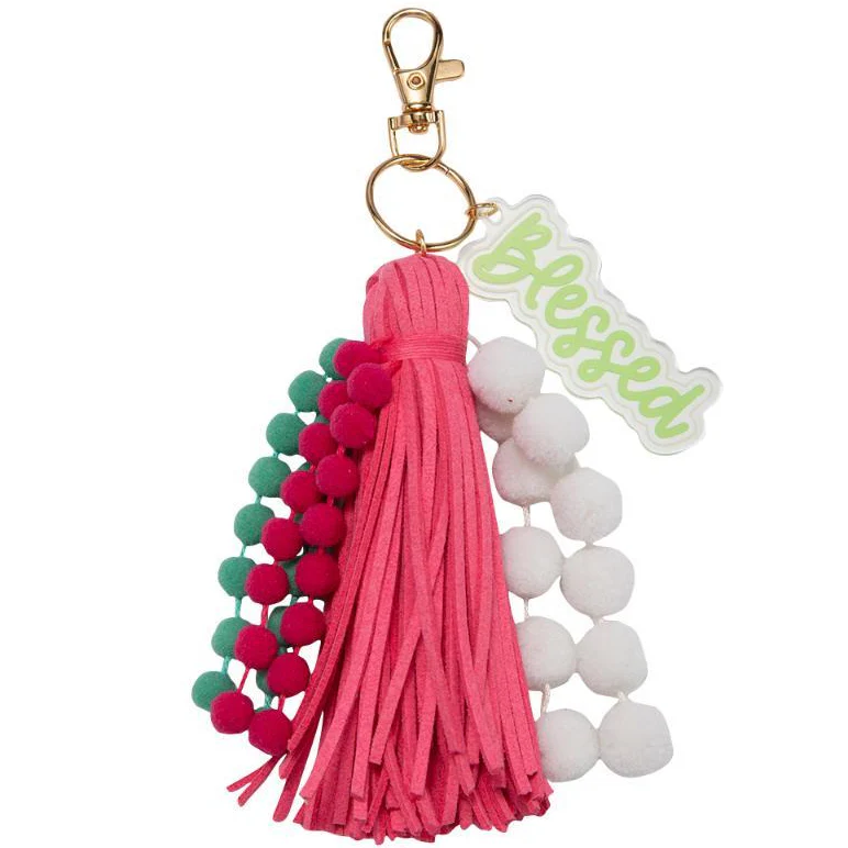 Jane Marie Pom Pom & Tassel Keychains - 5.5" - Image 2