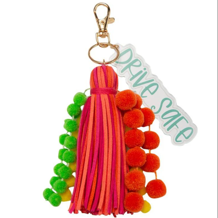 Jane Marie Pom Pom & Tassel Keychains - 5.5" - Image 3