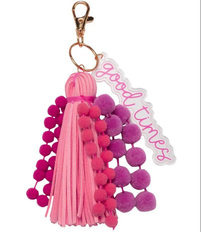 Jane Marie Pom Pom & Tassel Keychains - 5.5" - Image 4