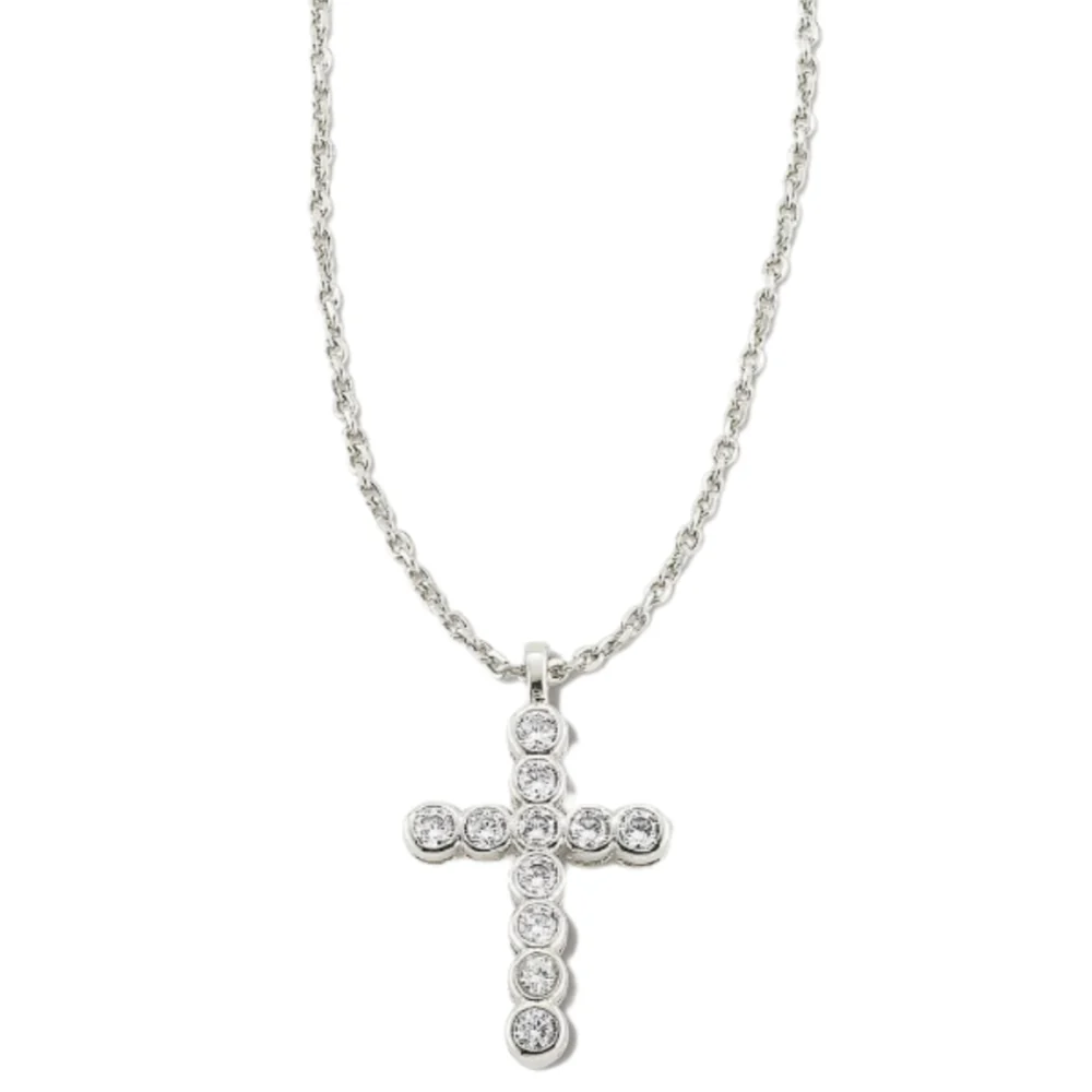 Kendra Scott Crystal Cross Pendant Necklace - Image 2