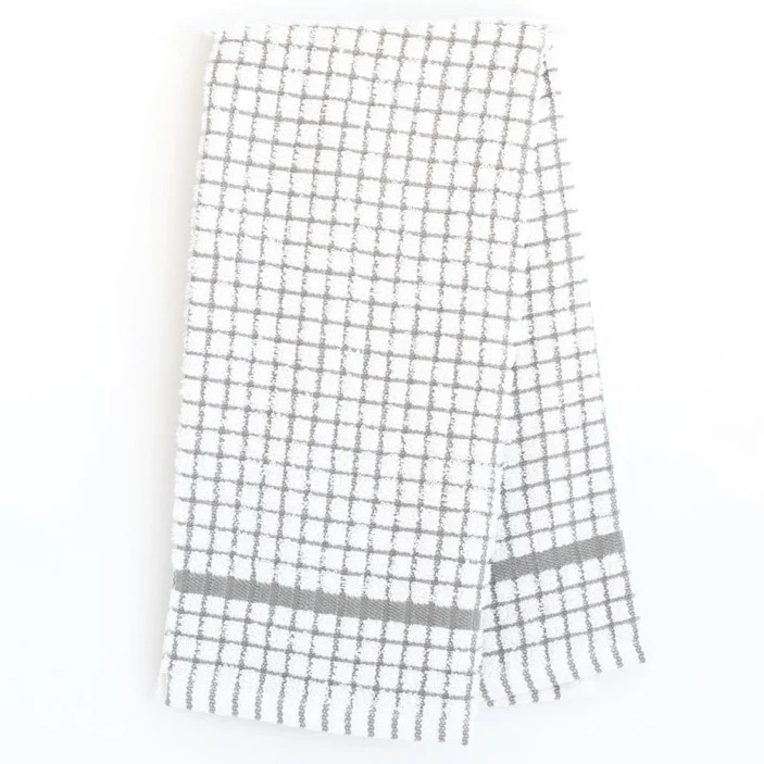 Grid Pattern Terry Kitchen Dishtowels - 20" x 30" - Image 2